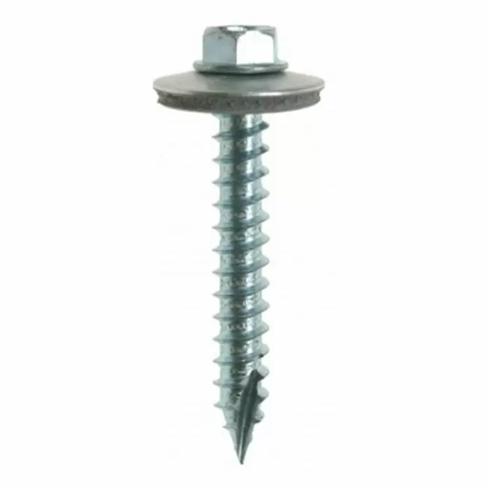 50mm 100 2" CORRUGATED ROOFING SCREWS & CLEAR STRAP CAPS FOR CLEAR SHEETS 