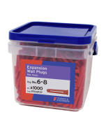Red Wall Plugs Tub of 1000