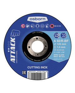 Dronco Attack 125mm x 1.0mm Inox Thin Metal Cutting Disc A60R-BF Pack of 25