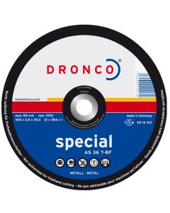 Dronco 350 x 3 x 25.4mm Quality Metal Chop Saw Disc A36 T-BF (Box of 10)