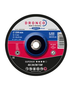 Dronco AS 24/30 Superior Metal Grinding Disc 125mm x 22.23mm x 6mm Pack of 10