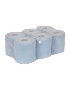 Blue Centrefeed Rolls Pack of 6