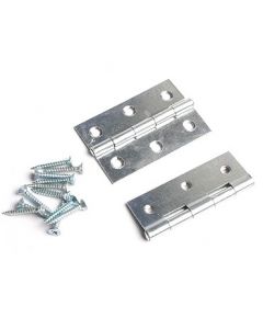 3" (75mm) Light Duty Zinc Plated Butt Hinges with Screws (1 Pair)