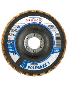 Dronco Polimaxx 1 Coarse Polishing Flap Disc 115 x 22.2mm (Pack of 1)