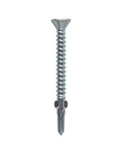4.8 x 38mm Countersunk Winged Wood To Light Section Steel Self Drilling Screw Zinc Plated Pack of 100