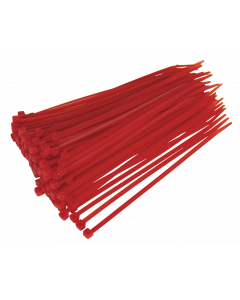 Cable Tie Red 300mm x 4.8mm Pack of 100