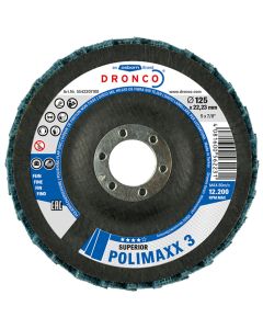 Dronco Polimaxx 3 Fine Polishing Flap Disc 115 x 22.2mm (Pack of 1)