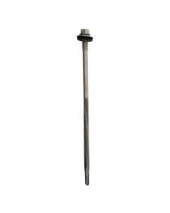5.5 x 105mm Self Drilling Tek Screws For Composite Panels To Heavy Section Steel With 19mm Bonded Washer Pack of 100