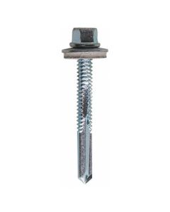 5.5mm x 25mm Self Drilling Tek Screws for Heavy Sections c/w 16mm Bonded Washer Pack of 100