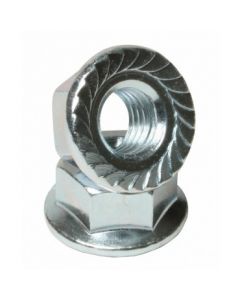 M6 Serrated Flange Nut Zinc Plated Pack of 100