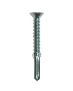 5.5 x 60mm Countersunk Winged Wood To Heavy Section Steel Self Drilling Screw Zinc Plated Pack of 100