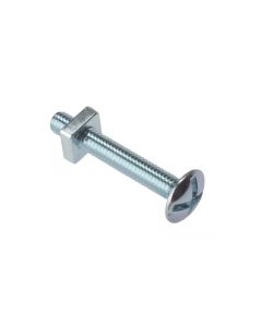 M6 x 12mm Zinc Plated Roofing Bolts and Square Nuts Pack of 200