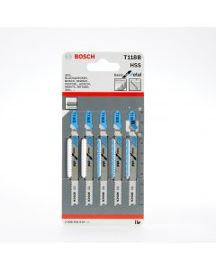 Bosch T118B Metal Cutting Jigsaw Blades (Card of 5) 2608631014