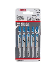 Bosch T127D HSS Jigsaw Blades for Aluminium (Card of 5) 2608631017
