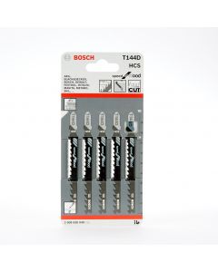 Bosch T144D Wood Jigsaw Blades (Card of 5) 2608630040