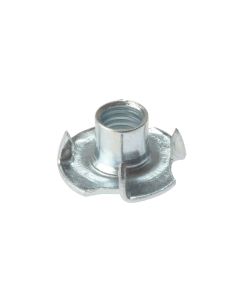 M4 Tee Nut 4 Prong Zinc Plated Pack of 100