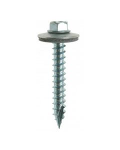 6.3mm x 45mm Self Drilling Tek Screws Sheet to Timber c/w 16mm Bonded Washer Pack of 100