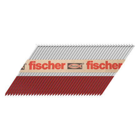 Fischer 3.1 x 90mm Collated Ring Shank Nails Electro Galvanised Box of 2200 (No Gas) 558079