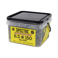 Spectre 6.3 x 150mm Timber Fixing Screw Green Tub of 200