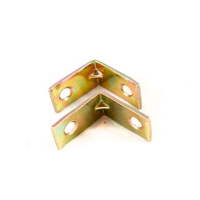 63mm x 63mm x 16mm Wide Angle Brackets Bright Zinc Yellow Plated (Pack of 50)