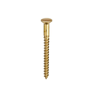 Brass Countersunk Slotted Woodscrew 6g x 1” Box of 200 (*CLEARANCE*)