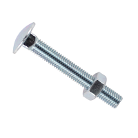 Coach Bolts M6 x 25mm Zinc Plated with Nuts Pack of 13 (*CLEARANCE*)