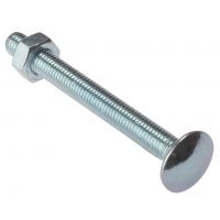 Coach Bolts M6 x 20mm Zinc Plated with Nuts Pack of 100
