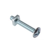 M5 x 12mm Zinc Plated Roofing Bolts and Square Nuts Pack of 200