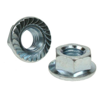 M5 Serrated Flange Nut Zinc Plated Pack of 100