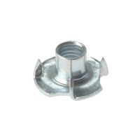 M4 Tee Nut 4 Prong Zinc Plated Pack of 100