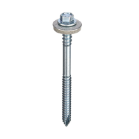 6.3 x 60mm Self Drilling Tek Screws For Composite Panels To Timber Sections With 19mm Bonded Washer Pack of 100