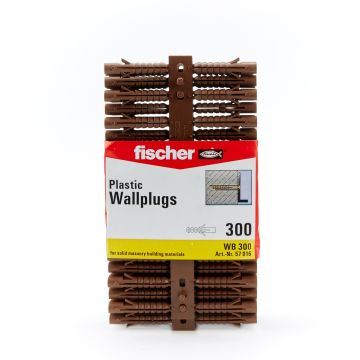 Fischer Brown Plastic Wallplug 94788 (Block of 300)