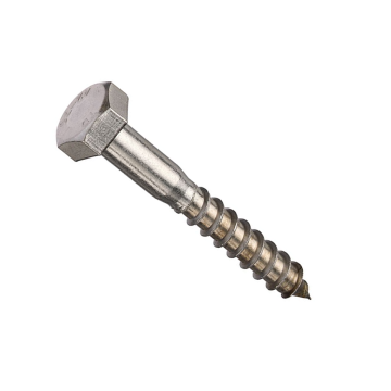 M10 x 80mm Coach Screw Hexagon Head Grade A2 Stainless Steel