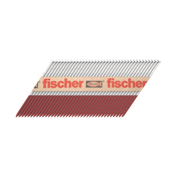 Fischer 2.8 x 63mm Collated Ring Shank Nails Electro Galvanised Box of 3300 (No Gas) 558082