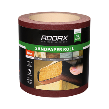 Sandpaper Roll Red 115mm x 10 Metre 60 Grit Aluminium Oxide